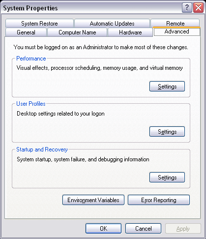 Windows System Properties